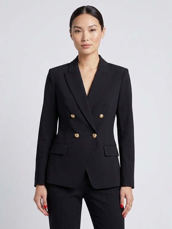 Jason Wu Jackets & Blazers - NWT Jason Wu Black Peak Lapel Blazer Gold Buttons Size 6